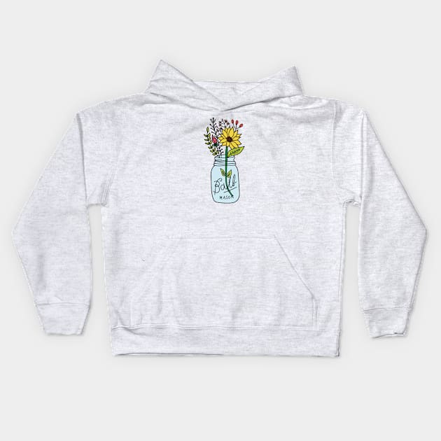 Wild Flowers Kids Hoodie by smalltownnc